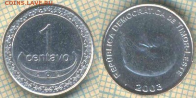 Тимор 1 сентаво 2003 г. , до 01.04.2019 г. 22.00 по Москве - Тимор 1 сентаво 2003  3819