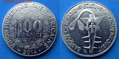 Западная Африка - 100 франков 2014 года до 31.03 - Западная Африка 100 франков 2014