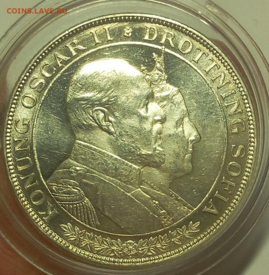 2 КРОНЫ 1907г Швеция (золотая свадьба) UNC до 27.03.19 - IMG_20100115_054057.JPG