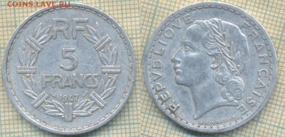 Франция 5 франков 1947 г., до 01.04.2019 г. 22.00 по Москве - Франция 5 франков 1947  4992