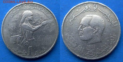 Тунис - 1 динар 1983 года до 1.04 - Тунис 1 динар 1983