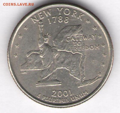 США Квотер штата Нью-Йорк 2001 - 8-1