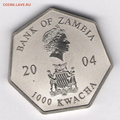 Замбия 1000 квач 2004 Годовой календарь UNC до 31.03.19г. - 1