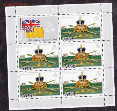 NIUE серебряный юбилей королевы Елизаветы лист** - 117