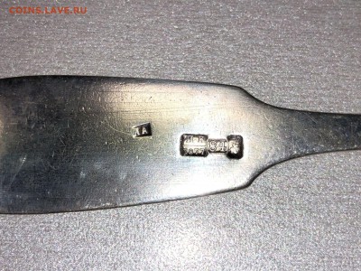 СТОЛОВАЯ ЛОЖКА СЕРЕБРО 84 ПРОБЫ 61 ГРАММ 1877 ГОД - 106780315 (4)