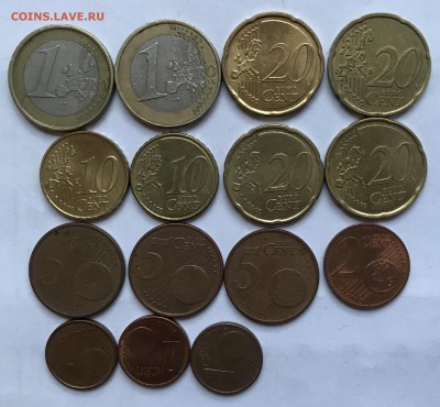 Евро, евроценты. 15 монет, из оборота. До 01.04.2019 22.00 - 22AD71FA-4801-42A3-BEF1-6CA70EBC8FE5