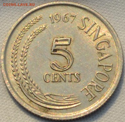 Сингапур 5 центов 1967; 1995. 30. 03. 2019. в 22 - 00 . - DSC_0187