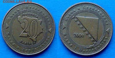 Босния и Герцеговина - 20 фенингов 2009 года до 3.04 - Босния и Герцеговина 20 фенингов 2009
