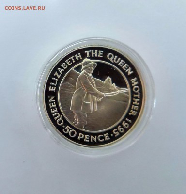 50 Пенсов О-в Вознесения 1995 Королева-мать.Proof.Серебро. - IMG_20190328_215645