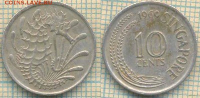 Сингапур 10 центов 1969 г., до 04.04.2019 г. 22.00 по Москве - Сингапур 10 центов 1969  5851