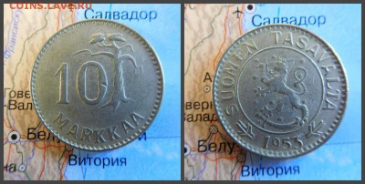 Финляндия 10 марок, 1953 - 2