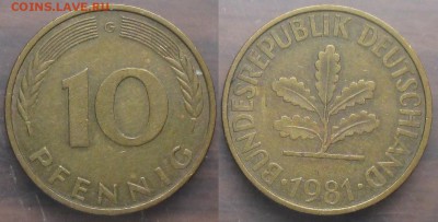 Монеты Германии 10 пф. 1981 G - Германия 1981. 10 пф. G.JPG