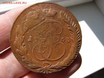 5 копеек 1763 ММ. Прямой перечекан с пятака Елизаветы? - 3 - копия.JPG