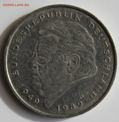 С РУБ.ФРГ 2 марк 1993г."А" ФРАНЦ ЙОЗЕФ ШТРАУС  до 6.04 в 22 - IMG_7013.JPG