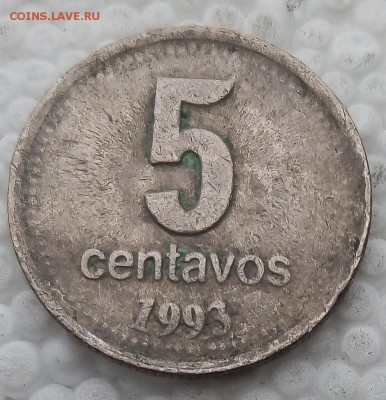 Аргентина 5 сентаво 1993 до 04.04.19 - 21