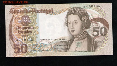 ПОРТУГАЛИЯ 50 ЭСКУДО 1968 UNC - 21 001