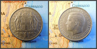 Греция 1 драхма, 1966 - 6