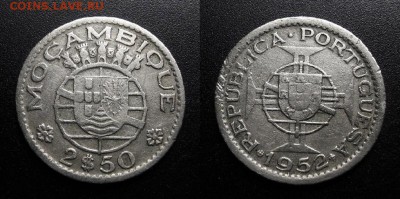 МОНЕТЫ МИРА 04-19 - Португ. Мозамбик – 2,5 эскудо (1952)