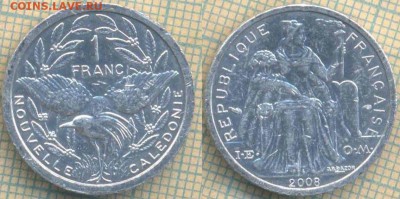 Новая Каледония 1 франк 2008 г., до 08.04.2019 г. 22.00 по М - Новая Каледония 1 франк 2008  5871