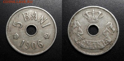МОНЕТЫ МИРА 04-19 - Румыния – 5 бани (1906)