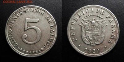 МОНЕТЫ МИРА 04-19 - Панама – 5 сентесимо (1929)