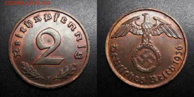 МОНЕТЫ МИРА 04-19 - Германия (3-й Рейх) – 2 рейхспфеннига (1936 F) №1