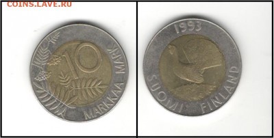 Финляндия 10 марок 1993 - Финляндия 10 марок
