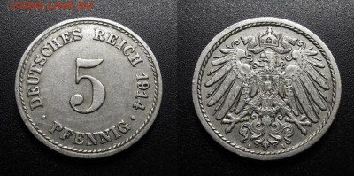 МОНЕТЫ МИРА 04-19 - Германия – 5 пфеннигов (1914 А) №1