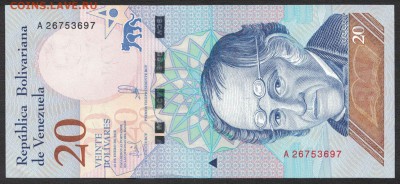 Венесуэла 20 боливаров 2018 unc 09.04.19. 22:00 мск - 2