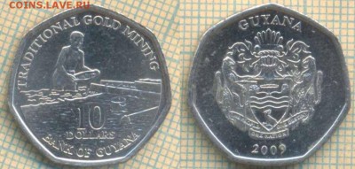 Гайана 10 долларов 2009 г., до 08.04.2019 г. 22.00 по Москве - Гайана 10 долларов 2009  5888