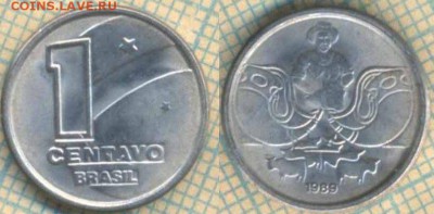 Бразилия 1 сентаво 1989 г., до 08.04.2019 г. 22.00 по Москве - Бразилия 1 сентаво  1989  5892