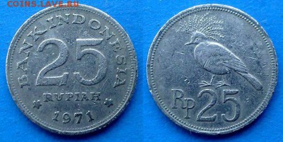 Индонезия - 25 рупий 1971 года до 9.04 - Индонезия 25 рупий 1971