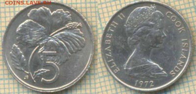 Кука острова 5 центов 1972 г., до  09.04.2019 г. 22.00 по Мо - Кук 5 центов 1972  5896