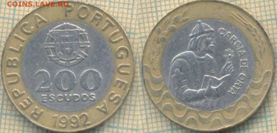 Португалия 200 эскудо 1992 г., до 09.04.2019 г. 22.00 по Мос - Португалия 200 эскудо 1992  5908