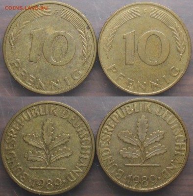 Монеты Германии 10 пф. 80-е года - Германия 1989. 10 пф. G, F.JPG
