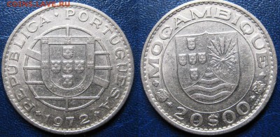 Мозамбик 20 эскудо 1972 год До 08.04 В 22-00МСк - мозамбик
