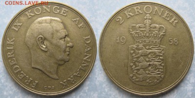 Дания 2 кроны 1958 до 09-04-19 в 22:00 - Дания 2 кроны 1958    192-ак4-4155