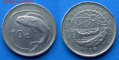 Мальта - 10 центов 1986 года до 10.04 - Мальта 10 центов 1986
