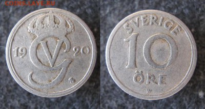 35.Монеты Швеции 1760-1950г. - 35.32. -Швеция 10 эре 1920    A6
