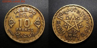 МОНЕТЫ МИРА 04-19 - Франц. Марокко – 10 франков (1371-1951) №3