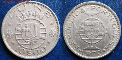 Португальская Гвинея т10 эскудо 1973 г До 08.04 в 22-00Мск - гвинея