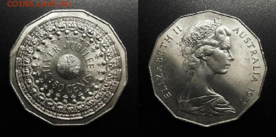 МОНЕТЫ МИРА 04-19 - Австралия – 50 центов (1977) «Серебряный юбилей правления Елизаветы II»