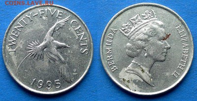 Бермуды - 25 центов 1995 года до 10.04 - Бермуды 25 центов 1995