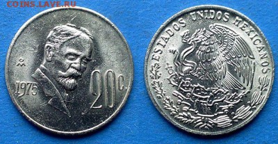 Мексика - 20 сентаво 1975 года до 10.04 - Мексика 20 сентаво 1975