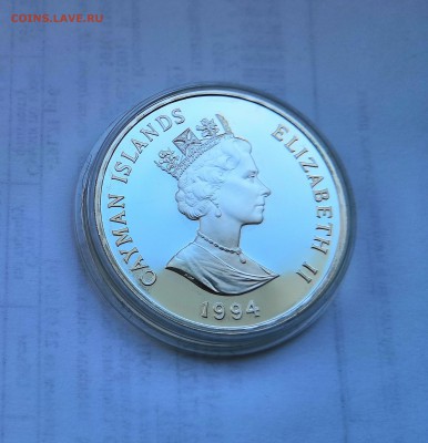 1 доллар 1994 Каймановы острова.Фрэнсис Дрэйк.Серебро.Proof. - IMG_20190330_122450