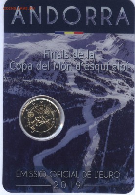 Монеты Евро Андорры - Andorra 2 euro 2019