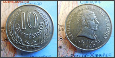 Уругвай 10 сентесимо, 1960 - 2
