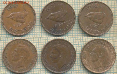 Великобритания фартинг 1942,43,47 гг., фикс - Великобритания фартинг 1942 43 47