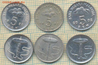 Малайзия 5 сен 1990,92,2002 гг., фикс - Малайзия 5 сен 1990 92 02