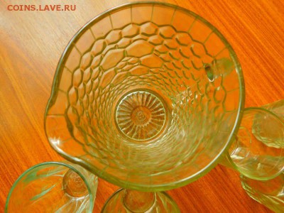 молочник и шесть граненых стаканов. ссср - 26093679